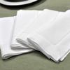 Bumblebee Linens 22" X 22" White Linen Hemstitched Dinner Napkins Set of 4 Large Linen Hem Stitch Luxury Cloth Napkin view 2