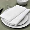 Bumblebee Linens 22" X 22" White Linen Hemstitched Dinner Napkins Set of 4 Large Linen Hem Stitch Luxury Cloth Napkin view 3