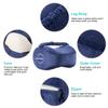 NATUMAX Knee Pillow for Side Sleepers - Sciatica Pain Relief - Back Pain, Leg Pain, Pregnancy, Hip and Joint Pain Memory Foam Leg Pillow (Pillow+Sleep Mask and Ear Plugs) view 4