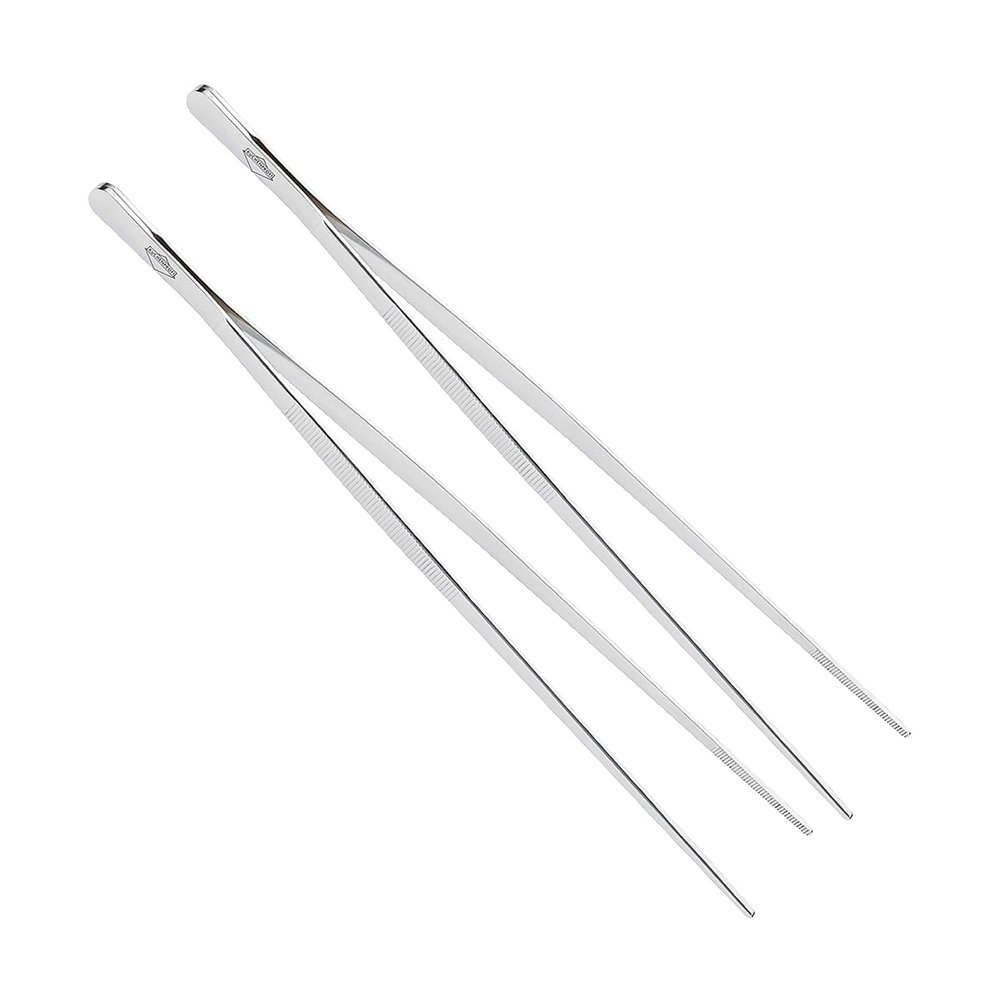 Kchenprofi 12-Inch Tweezer Tongs in 18/10 Stainless Steel, Pack of 2