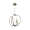Livex Lighting 4664-91 Milania 4 Light Convertible Hanging Lantern/Ceiling Mount, Brushed Nickel view 4