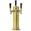 Bev Rite CT33B Draft Beer Dispensing Tower, 3 Faucet, Polished Brass view 1