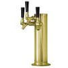 Bev Rite CT33B Draft Beer Dispensing Tower, 3 Faucet, Polished Brass view 2
