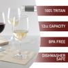 Unbreakable Stemmed Wine Glasses, 12oz - 100% Tritan - Shatterproof, Reusable, Dishwasher Safe Drink Glassware (Set of 4)- Indoor Outdoor Drinkware - Great Holiday and Wedding Gift view 2