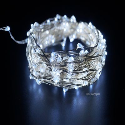 CBconcept LC200-10M-CW LED Starry String Lights on Copper Wire,Includes UL Listed Power Adapter,33-Feet, 200 LED's, Cool White
