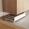 YAMAZAKI Home Frame Rolling Shoe Rack, Compact Entryway Or Bedroom Metal Shoe Organizer with Wheels, 9" - Steel - Holds 4 Shoes, 6 Heels view 2