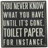 Primitives by Kathy Wooden Box Sign - Funny Bathroom Sayings, Wall Art/Home Decor, Farmhouse Style, Housewarming Gift, 4x5 IN view 3