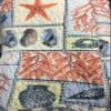 Quilted Throw Reversible Blanket 50" x 60" - Coral/Gray/Cream/Blue Lost at Sea view 2