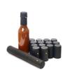 nicebottles Shrink Capsules, Black, 28x50mm, Pack of 30 - Compatible 5oz & 10oz Woozy & Hot Sauce Bottles - BOTTLE NOT INCLUDED view 1