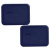 Pyrex 7210-PC 3-Cup Blue Food Storage Replacement Lid (2-Pack) - Made in the USA view 1