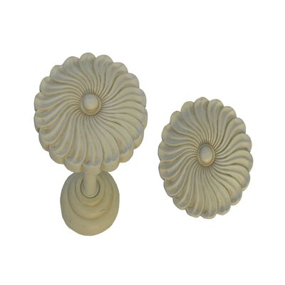 Urbanest Sierra Decor Drapery Medallion Holdback, 2 pcs (Ivory)