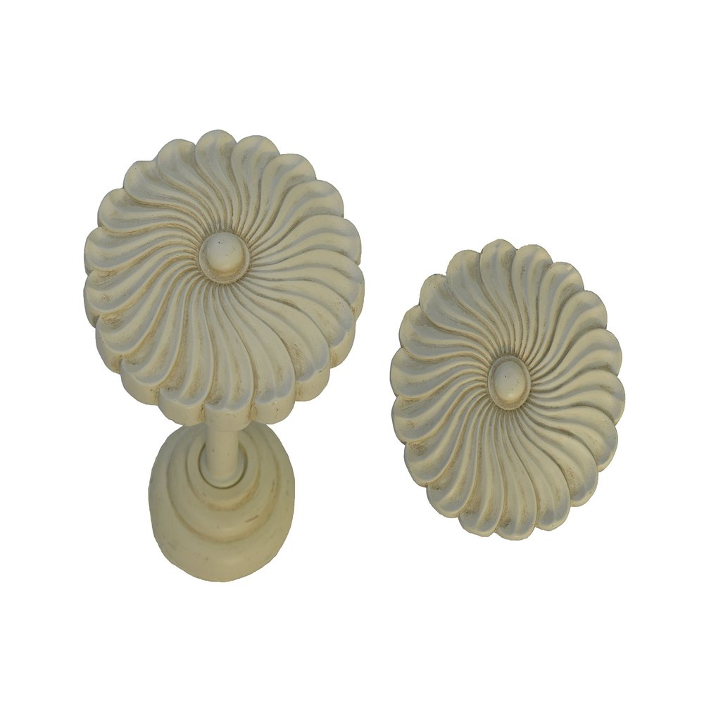 Urbanest Sierra Decor Drapery Medallion Holdback, 2 pcs (Ivory)
