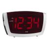 Equity 75906 LED Alarm Clock with High/Low Dimmer, 1.8", Red view 4