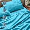 Bare Home Twin XL Sheet Set - College Dorm Size - Luxury 1800 Ultra-Soft Microfiber Twin Extra Long Bed Sheets - Deep Pockets - Easy Fit - Extra Soft - 3 Piece Set - Bed Sheets (Twin XL, Aqua) view 4