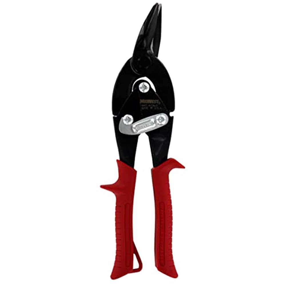 MIDWEST Blackout Series Aviation Snip - Left Cut Regular Tinner Shears, Made in the USA - MWT-6716LO