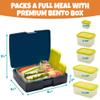 Bentology Bento Lunch Box with 5 Removable Containers  Includes Measurements for Portion Control  On-the-Go Meal and Snack Packing (Translucent Midnight) view 2