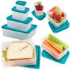 Reusable Lunch Containers - Set of 4 Microwave Safe, Meal Prep Stackable Nesting Containers, Pack Food, Snacks & Sauces in Leak Proof Compartments w/Lids, Easy to Clean, Fits in Bags & Bento Boxes view 1