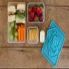 Reusable Lunch Containers - Set of 4 Microwave Safe, Meal Prep Stackable Nesting Containers, Pack Food, Snacks & Sauces in Leak Proof Compartments w/Lids, Easy to Clean, Fits in Bags & Bento Boxes view 2