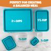 Reusable Lunch Containers - Set of 4 Microwave Safe, Meal Prep Stackable Nesting Containers, Pack Food, Snacks & Sauces in Leak Proof Compartments w/Lids, Easy to Clean, Fits in Bags & Bento Boxes view 4