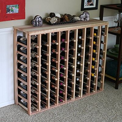 Creekside 72 Bottle Table Wine Rack (Redwood) by Creekside - Exclusive 12 inch deep design conceals entire wine bottles. Hand-sanded to perfection!, Redwood