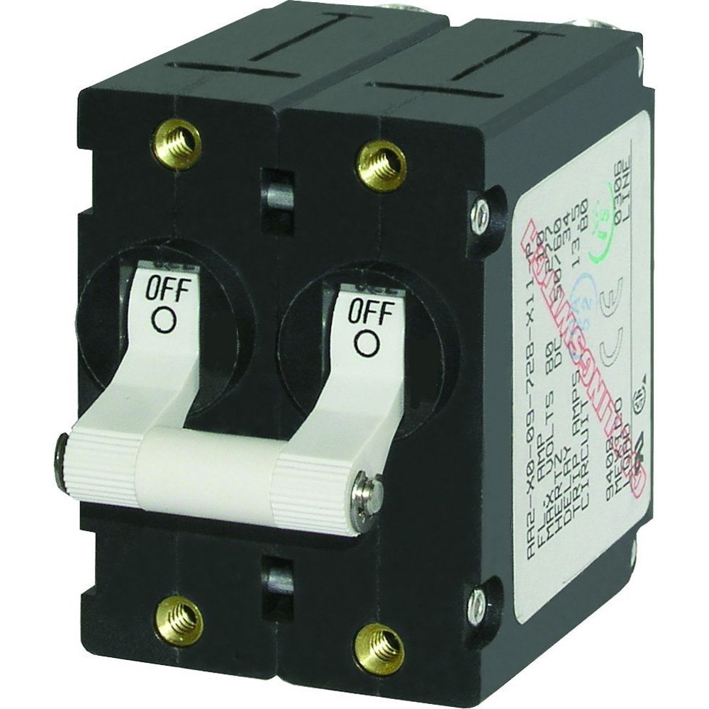 1 - Blue Sea 7240 A-Series Double Pole Toggle - 40A - White