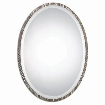 Uttermost Annadel Polished Nickel 20" x 28" Oval Wall Mirror
