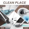 Sellemer Toilet Brush and Holder Set - Flexible Toilet Bowl Brush Head with Silicone Bristles, Compact Size for Storage and Organization, Ventilation Slots Base (1 Pack, White) view 2