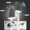 Sellemer Toilet Brush and Holder Set - Flexible Toilet Bowl Brush Head with Silicone Bristles, Compact Size for Storage and Organization, Ventilation Slots Base (1 Pack, White) view 3