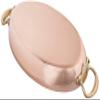 Mauviel M'150 B 1.5mm Polished Copper & Stainless Steel Oval Pan With Brass Handles, 11.8-in, Made in France view 4