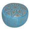 Treasures Of Morocco Moroccan Pouf Ottoman Footrest Hassock Handmade Leather Comfortable Unstuffed view 1