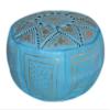 Treasures Of Morocco Moroccan Pouf Ottoman Footrest Hassock Handmade Leather Comfortable Unstuffed view 3