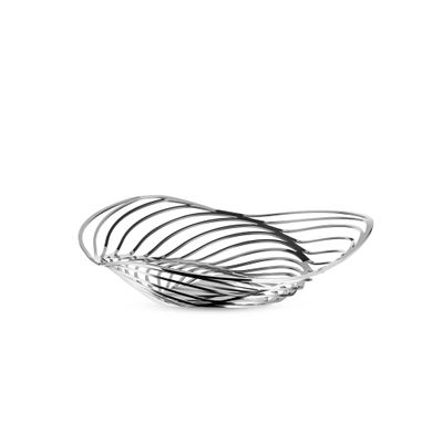 Alessi "Trinity" Basket in 18/10 Stainless Steel Mirror Polished, Silver