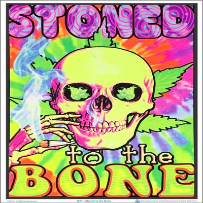 Scorpio Posters Stoned to The Bone - Flocked - Blacklight Poster - 23" x 35"