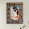 KATE POSH Our 3rd Wedding Anniversary, 3 Years Anniversary, 3 Years of Marriage, Gifts for Couple, Third Anniversary - Engraved Leather Picture Frame (4 x 6 Vertical) view 3