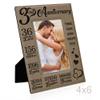 KATE POSH Our 3rd Wedding Anniversary, 3 Years Anniversary, 3 Years of Marriage, Gifts for Couple, Third Anniversary - Engraved Leather Picture Frame (4 x 6 Vertical) view 4