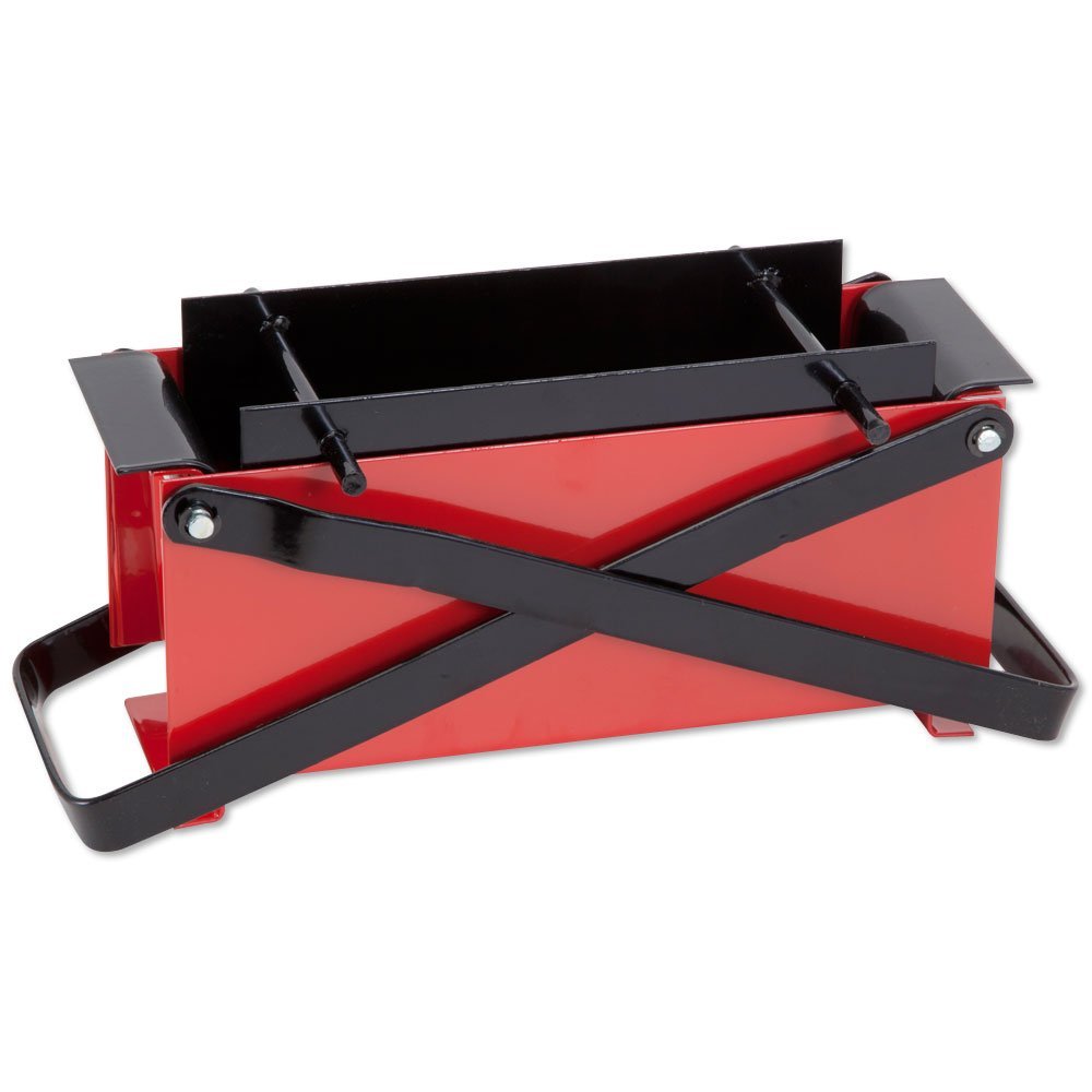 Bits and Pieces Newspaper Briquette Maker Paper Fireplace Log Maker Heavy Duty Steel Press Makes Solid Fuel Bricks for Campfire Cookouts Fireplace Outdoor Grill