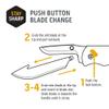 Outdoor Edge 3.5" RazorSafe Replacement Sharp-Point Knife Blades, 24 Piece Value Pack view 2