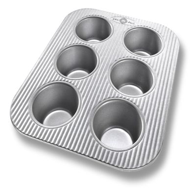 USA Pan Nonstick Toaster Oven 6 Cup Muffin Pan, Aluminized Steel