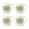 Lenox 853763 Holiday 4-Piece Stackable Mug Set, Christmas Dinnerware, Hosting view 1