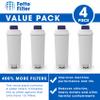 Fette Filter - Coffee Machine Filter for Delonghi Filter DLSC002 with Activated Carbon Softener, Water Filter Compatible with De'Longhi ECAM, Esam, ETAM, BCO, EC. (Pack of 4) view 2