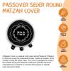 Majestic Giftware Passover Seder Round Matzah Cover - MC201R | 17 Inch White/Silver Passover Matzo Covers | Judaica Pesach Decor Made with Terylene Fabric | Perfect Traditional Judaism Gift view 4