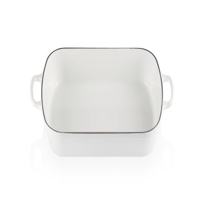 Le Creuset Enameled Cast Iron Signature Rectangular Roaster, 5.25 qt. (11.7" x 16.8"), White