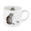 Royal Worcester Cottage Mug, Cat & Mouse Artwork by Wrendale Designs - 11oz Drinkware for Cozy Rustic Kitchens, Dishwasher & Microwave Safe Bone China Tea Cup - Country Charm & Whimsical Animal Art view 1