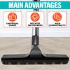 Horsehair Vacuum Brush Attachment - 1 1/4 Vacuum Floor Brush Attachment for Hardwood Floors with Soft Bristles - Gentle Cleaning | Rotates 360 | Ideal for Wood, Tile, and Smooth Surfaces view 4