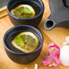 Restaurantware-Tetsubin 5 Ounce Cast Iron Tea Cups, Set Of 2 Hobnail Black Cups - Enamel Coated Interior, Durable, Black Cast Iron Asian Tea Cup, For Homes or Restaurants, Corrosion-Resistant view 3