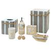 Zenna Home Seaside Serenity Bathroom Toothbrush Holder with Carved Resin Design, Holds Up to 4 Brushes, Electric Toothbrush Holder for Bathroom Decor with Hand-Painted Shells, Teal/Ivory view 3