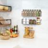 Deco Brothers 2 Pack Wall Mount Single Tier Mesh Spice Rack, Chrome view 2