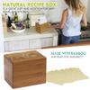 Oceanstar Bamboo Recipe Box with Divider, Natural, 6.80" W x 4.90" D x 5.10" H view 3