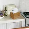 Oceanstar Bamboo Recipe Box with Divider, Natural, 6.80" W x 4.90" D x 5.10" H view 4