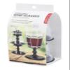 Kikkerland Portable Wine Glass, Stackable CompactTravel Glasses with Strap, Black, Set of 2 view 1